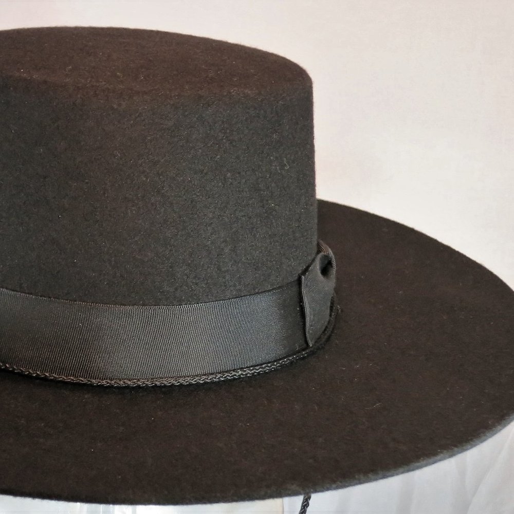 Spanish Hat / Deluxe Zorro Hat / 100% Wool / Black